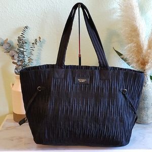 Victoria Secret black ruffles large tote bag